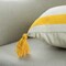 Deerlux 16" Handwoven Cotton Throw Pillow Cover with Side Stripes with Filler, Yellow QI004311.YL.K - alternate 6
